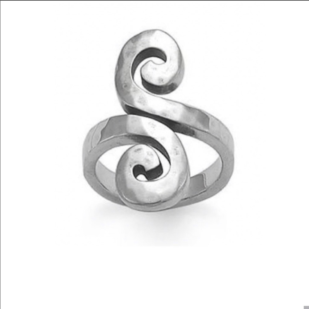James Avery Sterling Silver Hammered Swirl Ring